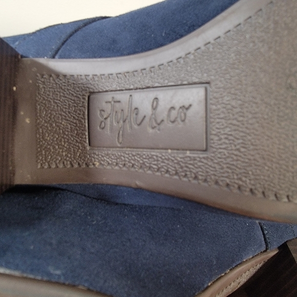 Style & Co Blue Faux Suede Mary Jane heels Size 9.5 - Picture 12 of 17